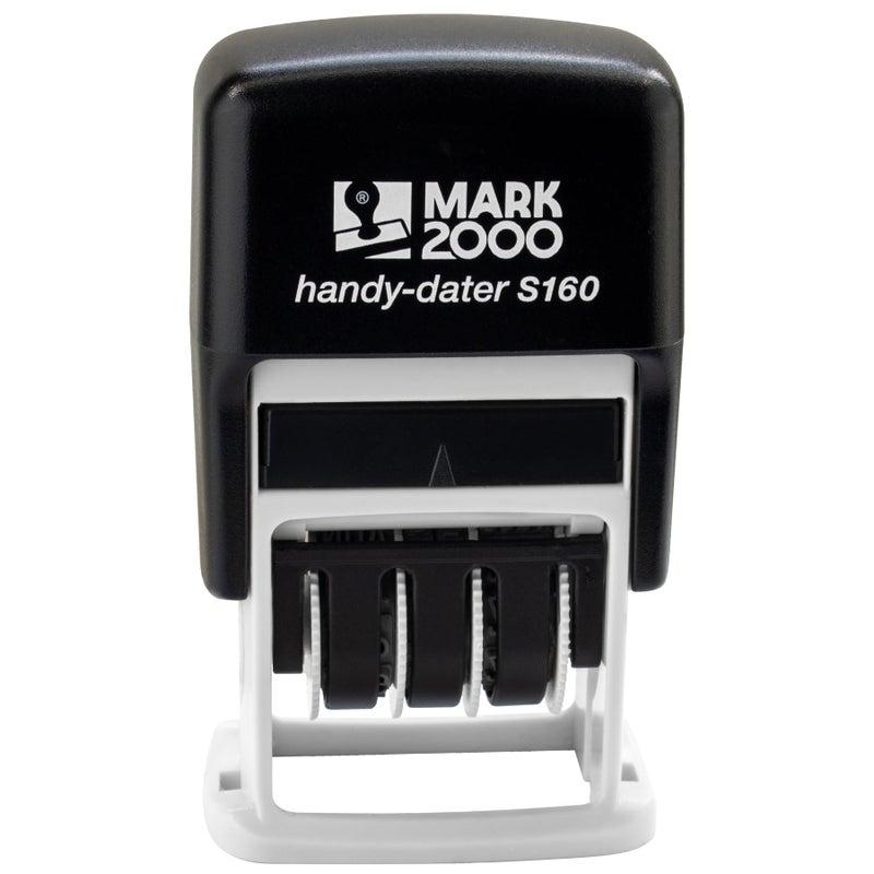 Rubber Stamp Creation Mark 2000 Self-Inking Rubber Date Office Stamp with Received Phrase Blue Ink & Date RED Ink (Handy-Dater S160), 12-Year Band - Image 3